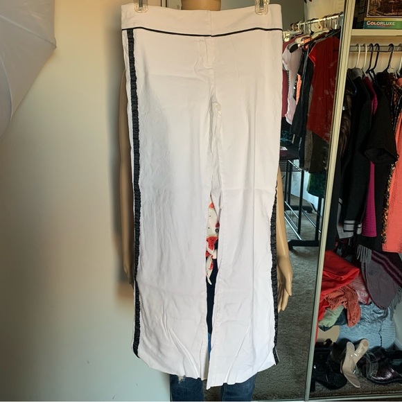 Bebe White Pants with Stripe Down the Side - Picture 9 of 9